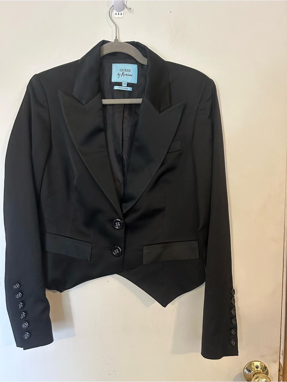 GUESS BY MARCIANO Womens
Button Blazer Short Jacket Size 46
Black Italy